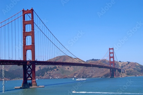 Fototapeta Naklejka Na Ścianę i Meble -  Golden Gate Bridge with Marin County, San Francisco