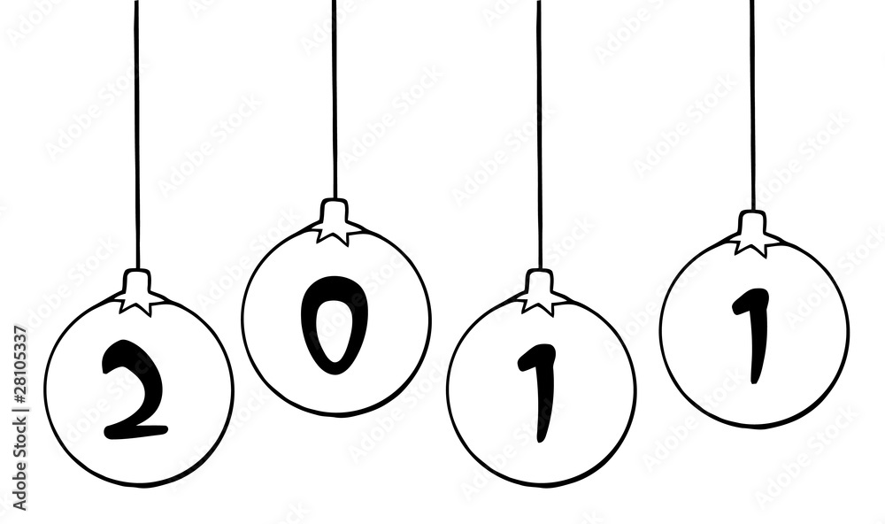 Outlined Christmas Ball Ornaments Outlined Christmas Ball Ornaments