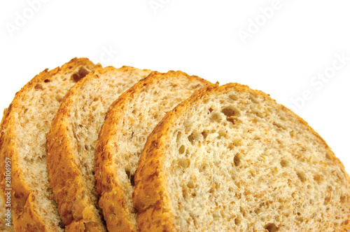 Bread Slices, Sliced Loafs, Isolated Macro Closeup