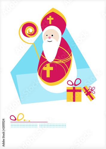 St. Nicholas Day. Man with gifts