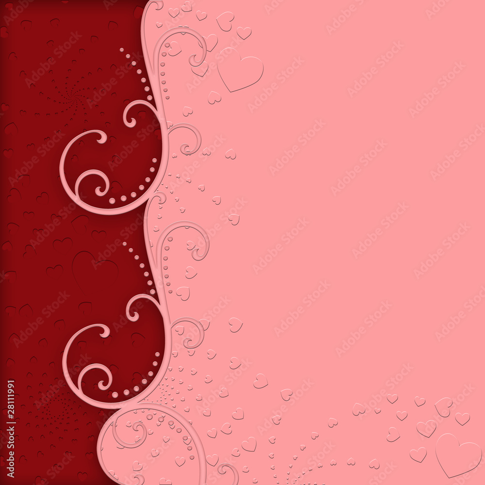 Embossed Hearts for Valentines Day