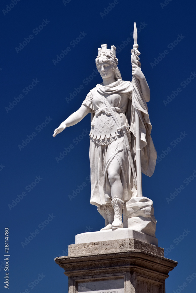 Liberty statue  at municipalità of Repubblica di San Marino