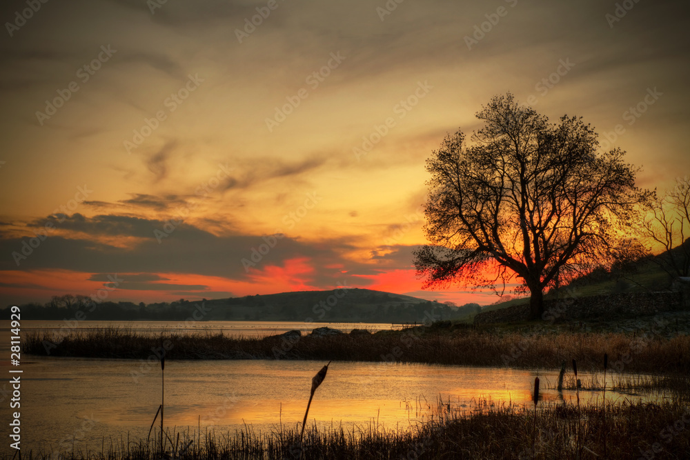 Obraz premium Winter sunset in Ireland