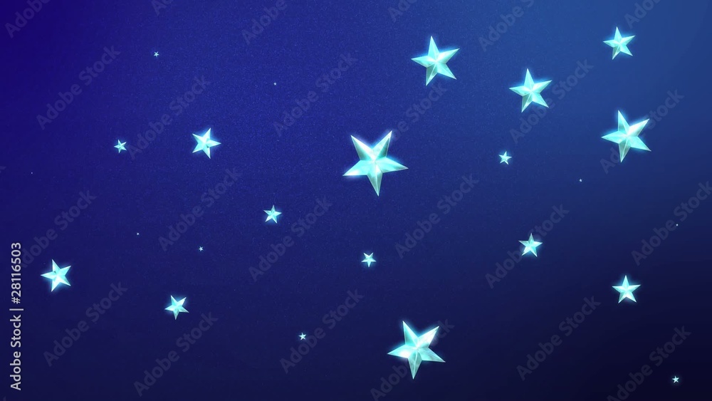 Looping Stars on Midnight Blue HD Looping Stars on Midnight Blue HD