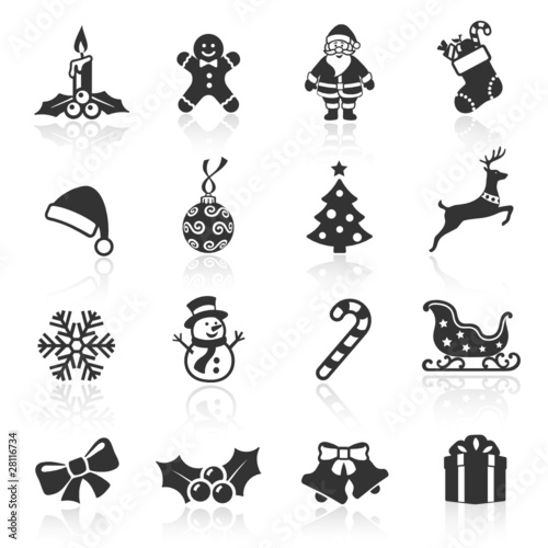 Black Christmas Icons