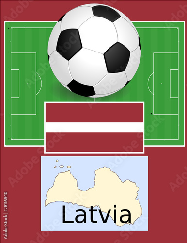 Latvia soccer football sport world flag map