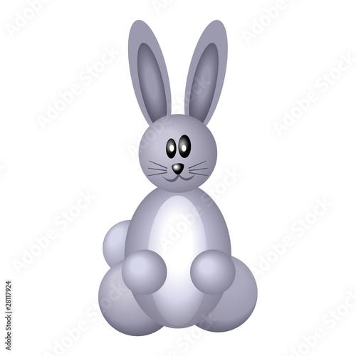 Vector illustration of iconic rabbit