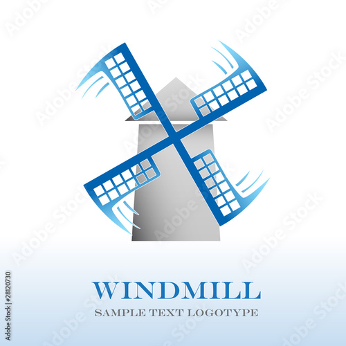 Logo windmill, wind energy (vector)