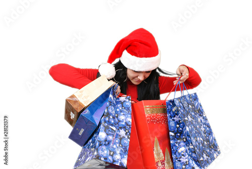 Tableau sur toile Santa girl