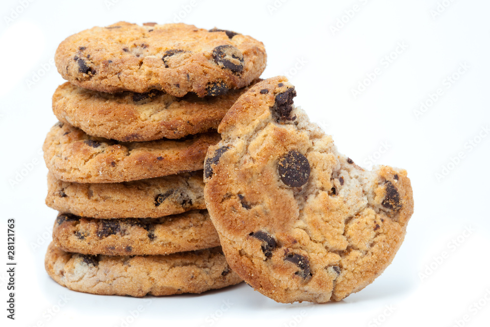 Stack of cookies isolated