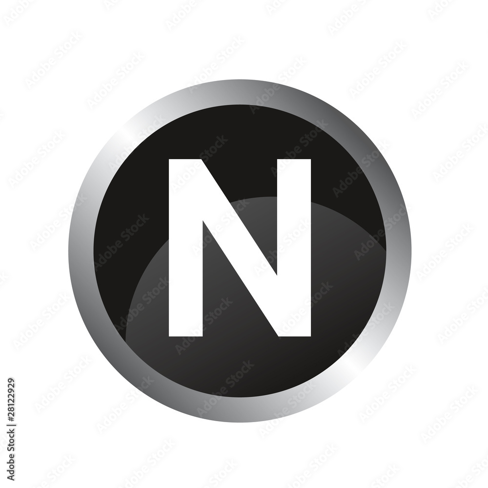 Icone vector web illustration letter N Icone vector web illustration letter N
