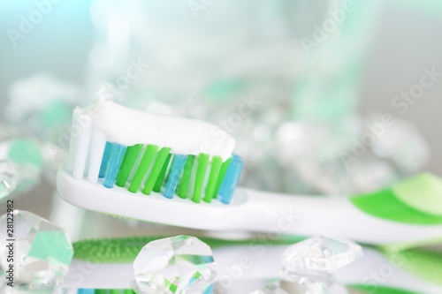 Toothbrush on a light background