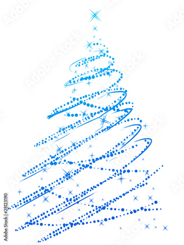 Stylized christmas tree isolated