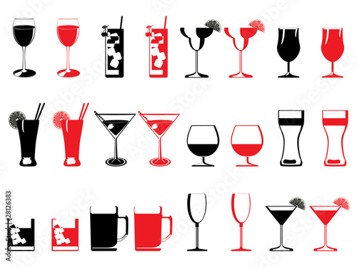 Drinking glass collection vector