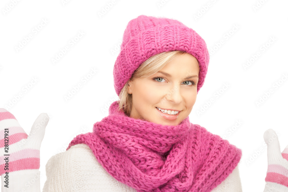 beautiful woman in winter hat beautiful woman in winter hat