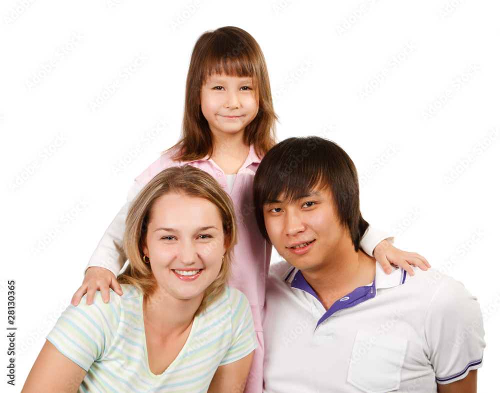 Happy mixed family Happy mixed family