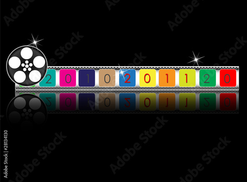 year Film countdown vector