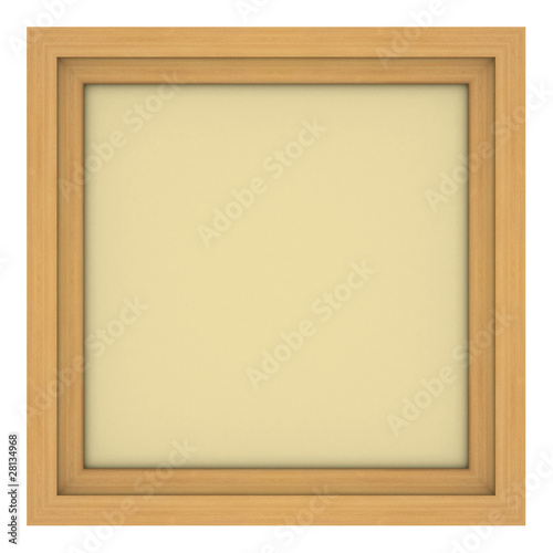 Wooden frame with beige background