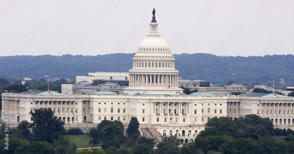 Fototapeta premium US Capitol, aerial view, Washington DC