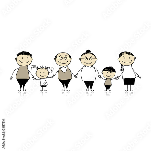 Happy family together - parents and children
