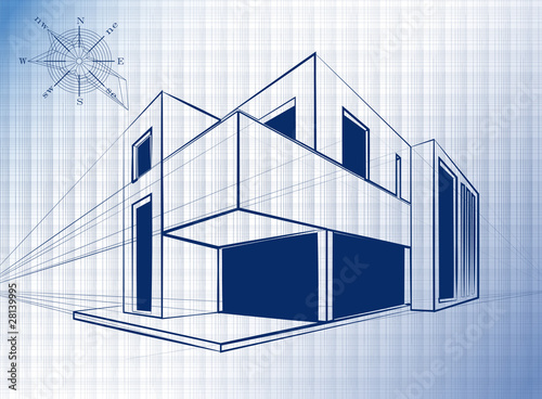 Architectural background. Vector.