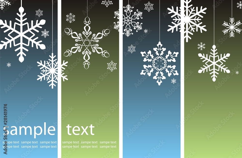 Christmas background from snowflakes