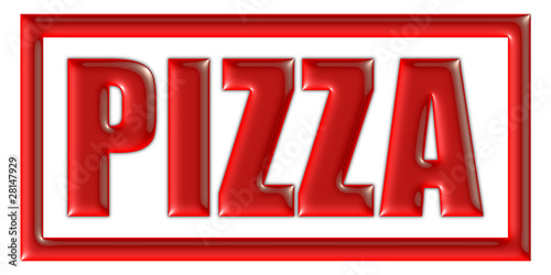 Stempel rot PIZZA photo