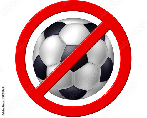 Schild: Fussball Verboten