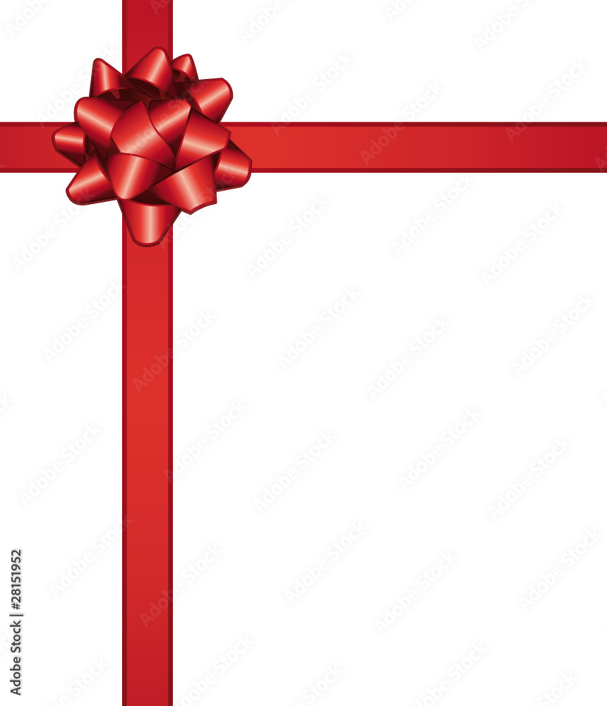 Red bow isolated on white background Red bow isolated on white background