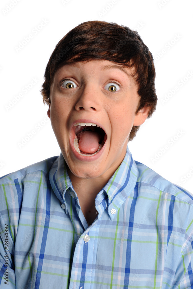 Portrait of Boy Sceaming Portrait of Boy Sceaming