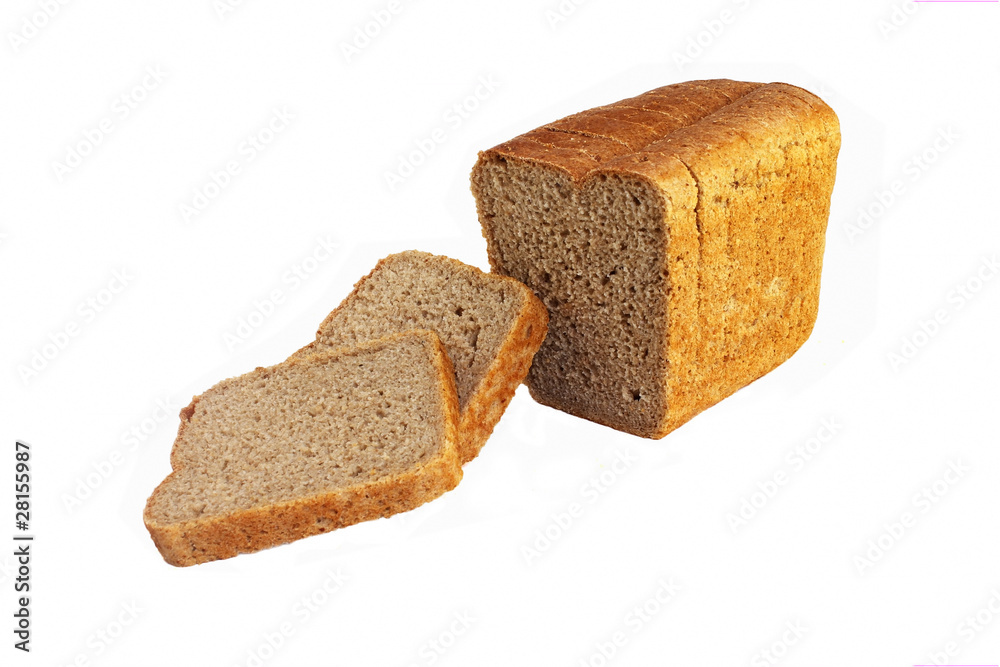 delicious golden brown bread isolated on white background delicious golden brown bread isolated on white background