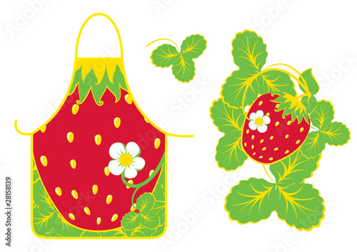 print for pinafore feminine with strawberry photo