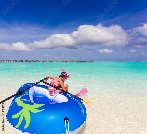 Girl in ocean