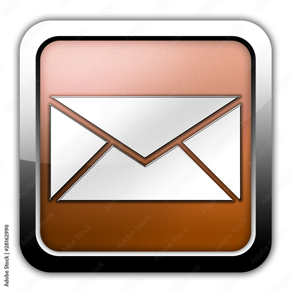 Bronze Glossy Square Icon 