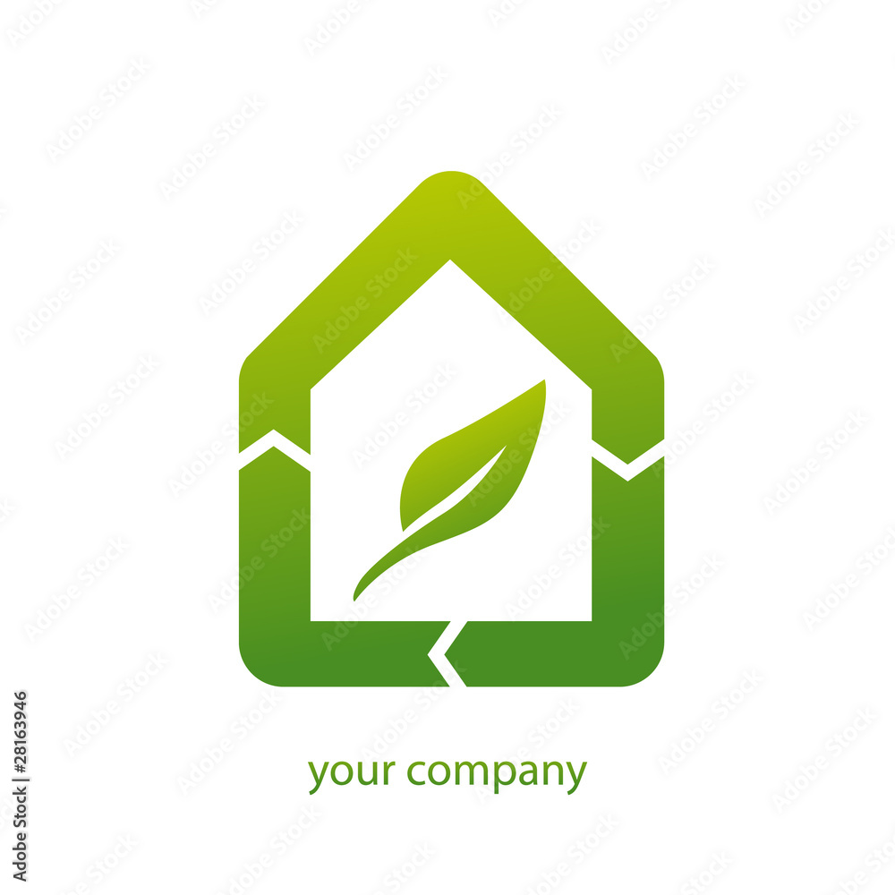 logo entreprise, maison écologique logo entreprise, maison écologique