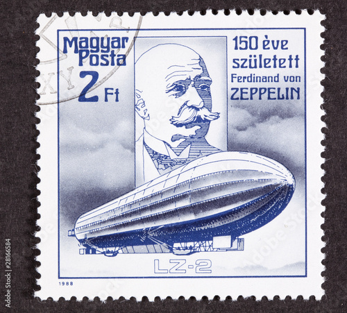 Postage Stamp 150th anniversary Ferdinand von Zeppelin's Birth