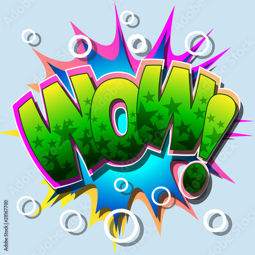 A Wow Comic Book Illustration