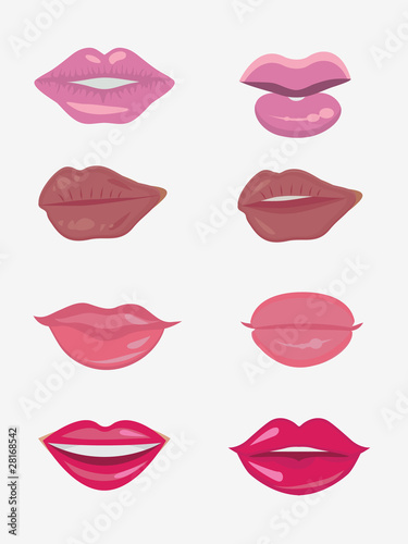 female lips set