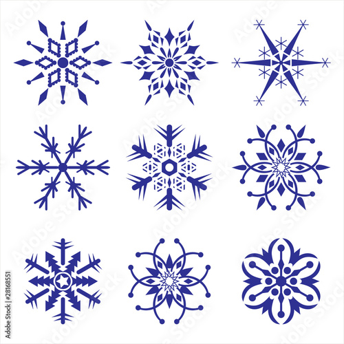 Set of snowflakes