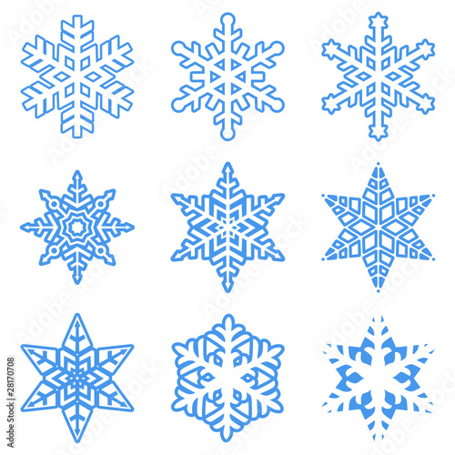 schneeflocken vector blau