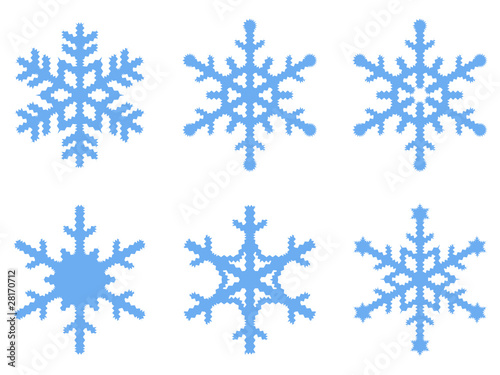 schneekristalle vektor