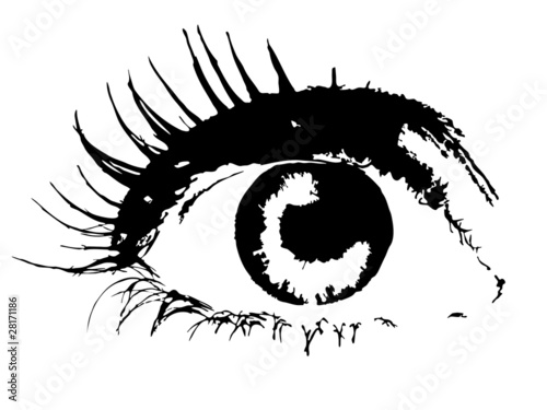vector halftone eye shape for backgrounds and design