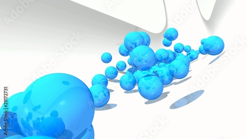 3D Ball Tube Movie - Blue 01