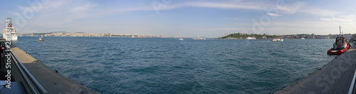 Panoramic view of Bosphorus, Istanbul, Turkey