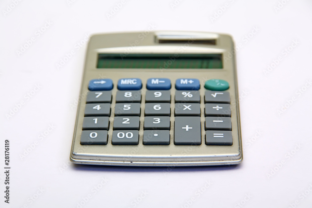 Business calculator isolated on white background Business calculator isolated on white background