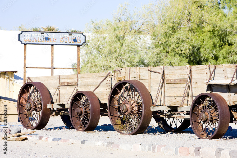 old cart, Furnace Creek, Death Valley NP, California, USA