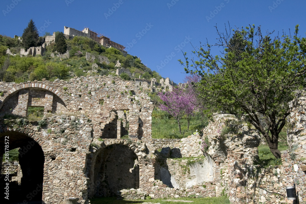 Peloponnese - Mystras Byzantine fortified town - Greece