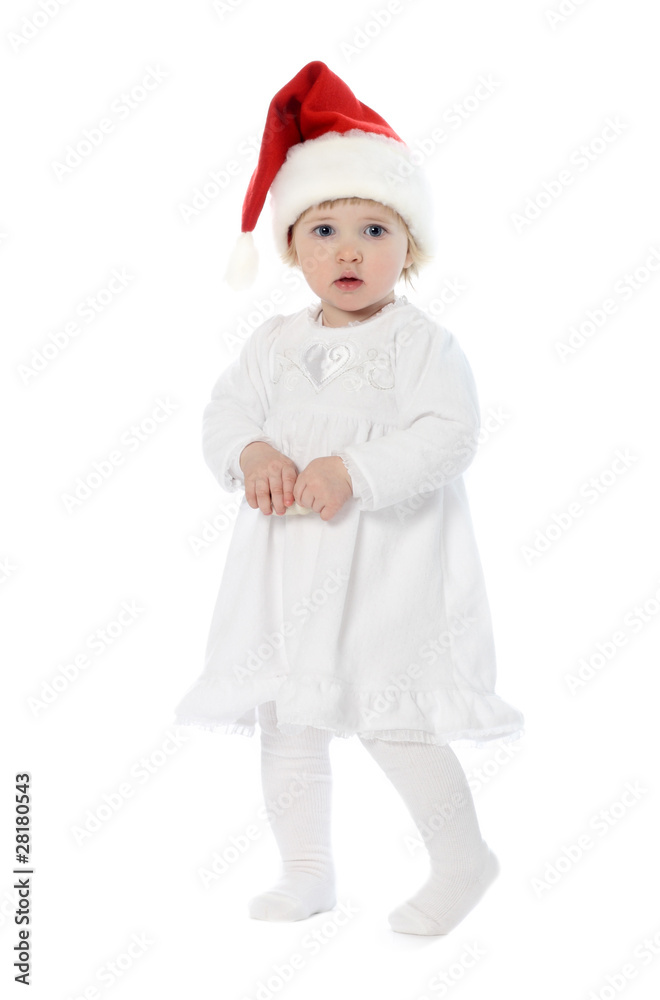 Cute baby in Santa's hat Cute baby in Santa's hat