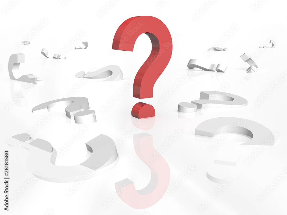 3D rendered question marks 3D rendered question marks