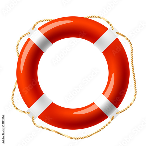 Red life buoy
